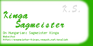 kinga sagmeister business card